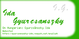 ida gyurcsanszky business card