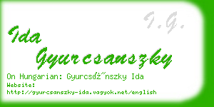 ida gyurcsanszky business card